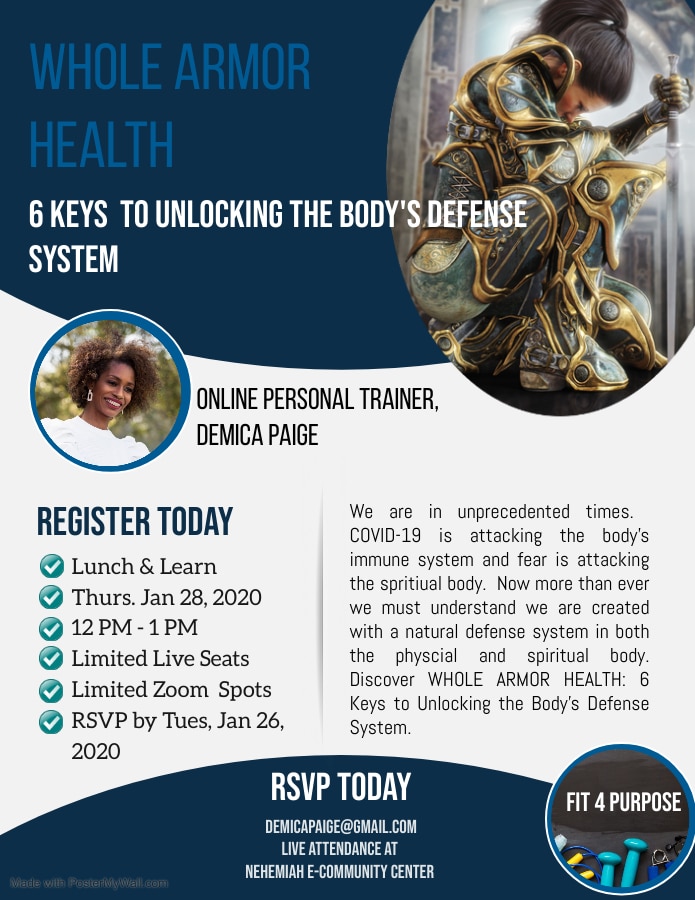 Lunch & Learn Presentation – Whole Armor Health: 6 Keys to Unlocking the Body’s Defense System